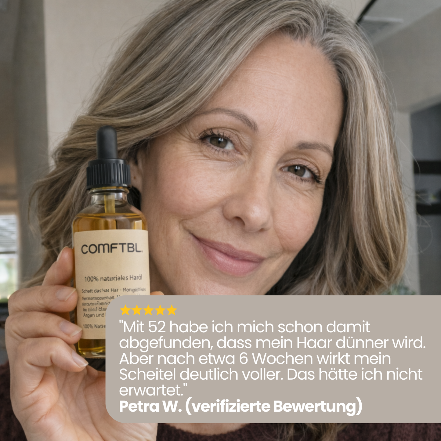 100% natürliches Haaröl - Wachstumsbooster in der Menopause