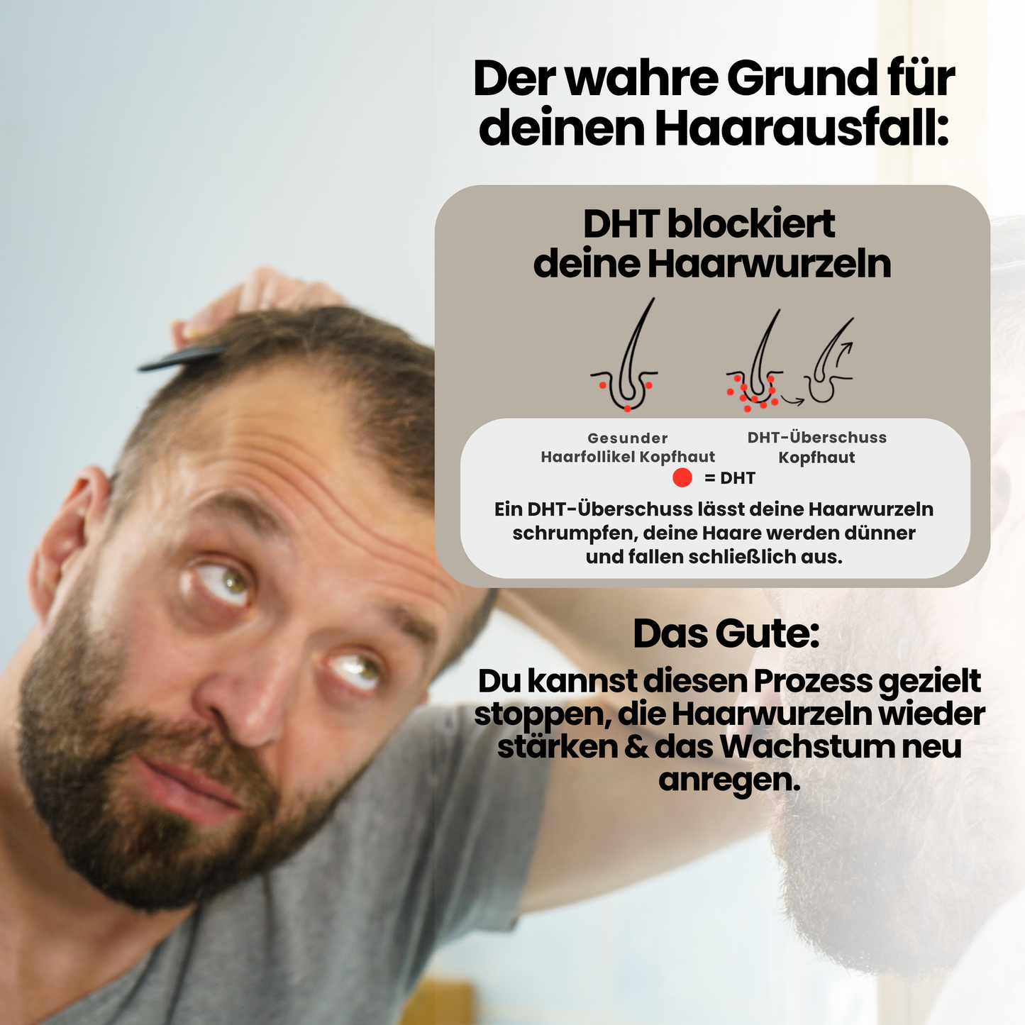 100% natürliches Haarwachstumsöl für Männer