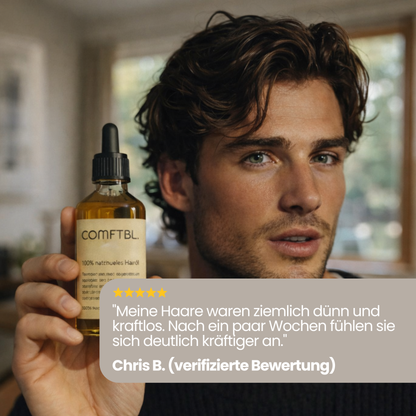 100% natürliches Haaröl - Wachstumsbooster für Männer