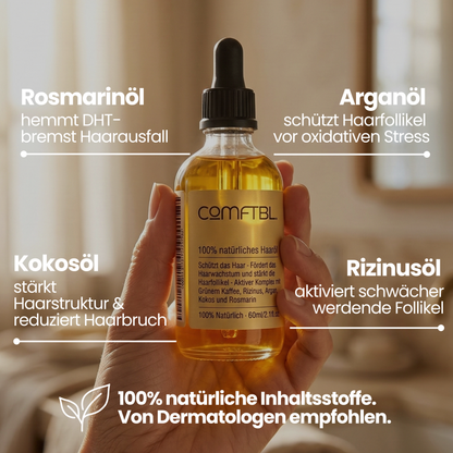 100% natürliches Haaröl - Wachstumsbooster für Männer